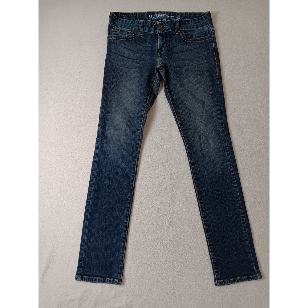 Guess Jeans Daredevil Low Rise Skinny Jeans Dark Wash Denim Size 29 JC8163